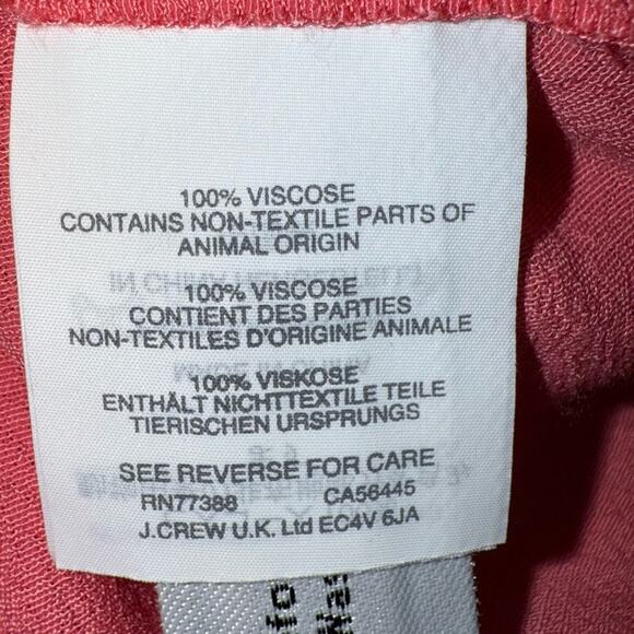 J. Crew Women's Tiered Crepe Sleeveless Top Coral Size 2 - Picture 5 of 6